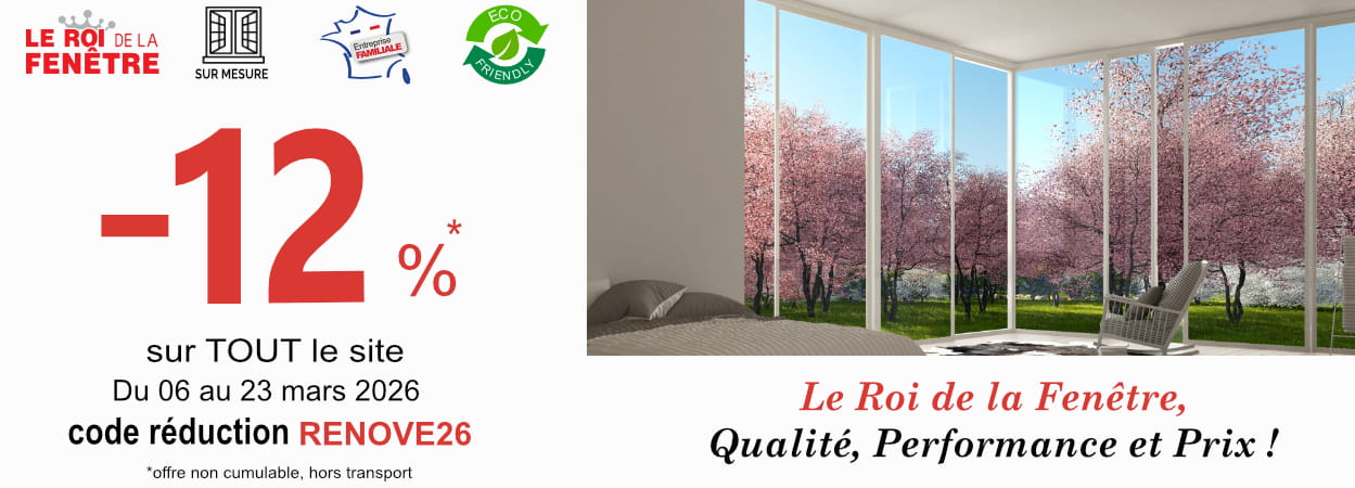 Promotions -12 % sur tout le roi de la fenetre du 06 au 23 mars 2026