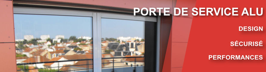 Porte de Service Aluminium PVC Gris Anthracite Sur Mesure