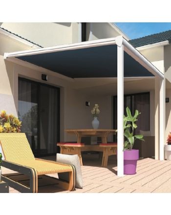 Pergola toile rétractable adossée motorisée