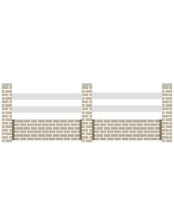Clôture PVC 2 lisses horizontales (ARBU)
