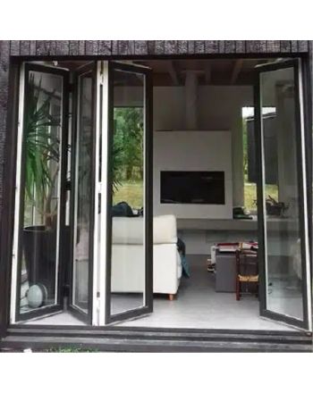 Porte pliante en accordéon mixte BOIS/ALU - vantaux de 900 mm