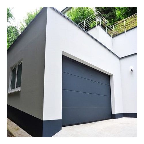 Porte de garage sectionnelle en acier isolé L500 cm x H200 cm