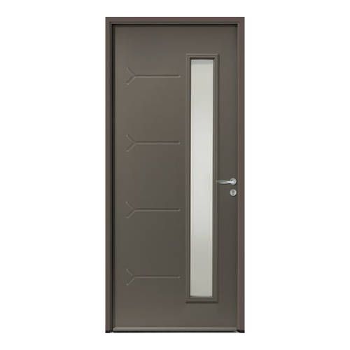 Porte d'entrée ACIER modèle NOVA dimensions standard L 100 cm x H 215 cm avec pose
