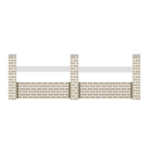 Clôture PVC 1 lisse horizontale (ALBE)