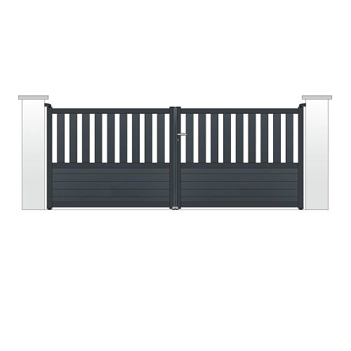 Portail ALU battant modèle SEVILLE avec pose