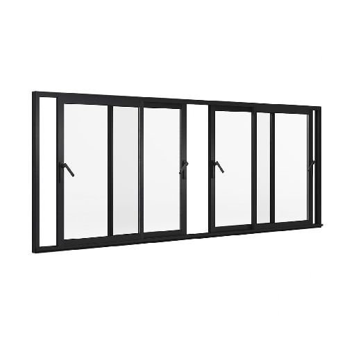 Fenêtre ALU coulissante 4 vantaux 2 rails avec pose