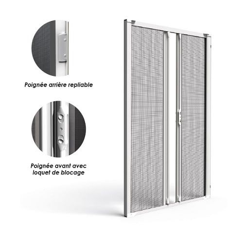 Moustiquaire enroulable latérale 2 vantaux