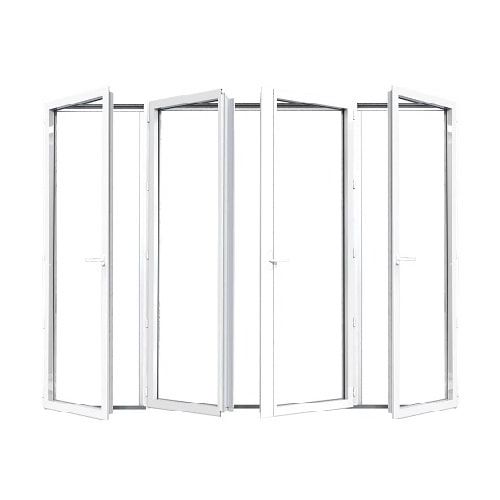 Porte fenêtre 4 vantaux ouverture à la française Alu ouvrant caché