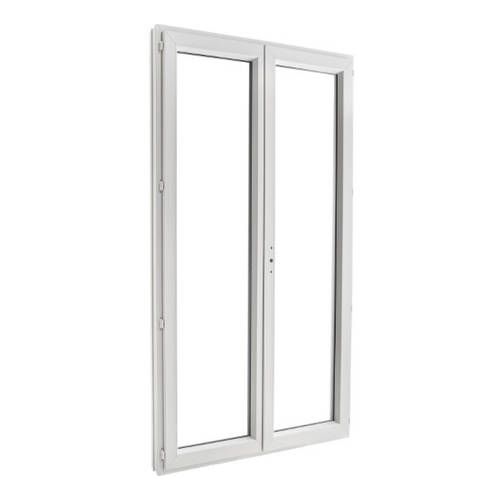 Porte fenêtre PVC 2 vantaux ouverture à la française avec pose