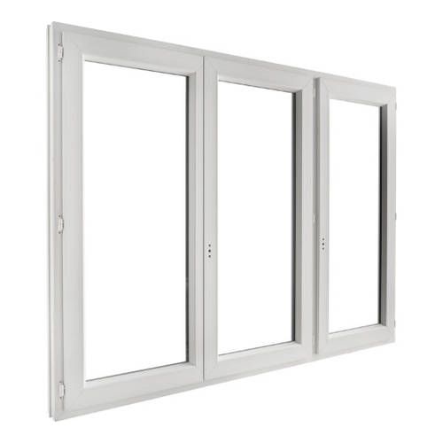 Porte fenêtre PVC 3 vantaux ouverture à la française
