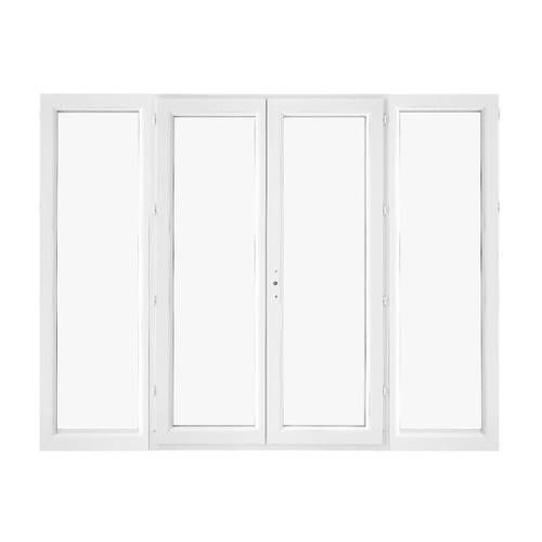 Porte fenêtre PVC 4 vantaux ouverture à la française avec pose
