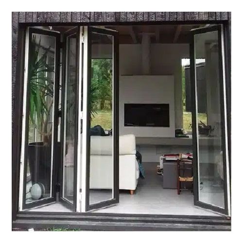 Porte pliante en accordéon mixte BOIS/ALU - vantaux de 900 mm