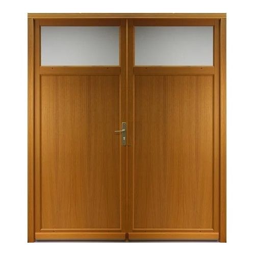 Porte de service BOIS vitrée 2 vantaux avec Occulus avec pose