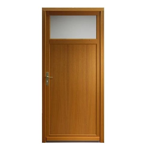 Porte de service BOIS vitrée 1 vantail avec Occulus