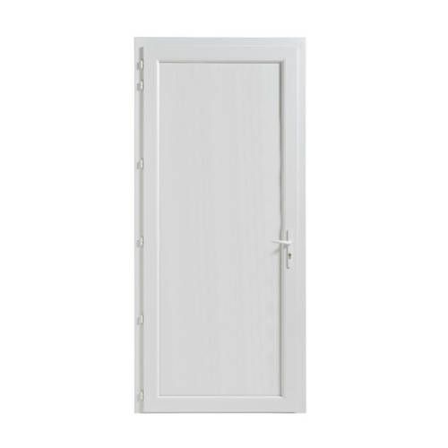Porte de service PVC 1 vantail ouverture à la française avec pose