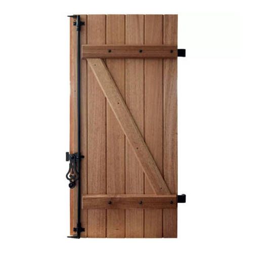 Volet battant à cadre BOIS Exotique Rouge 33 mm 4 vantaux