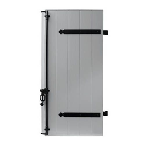 Volet battant PVC Lames Verticales 28 mm 2 vantaux