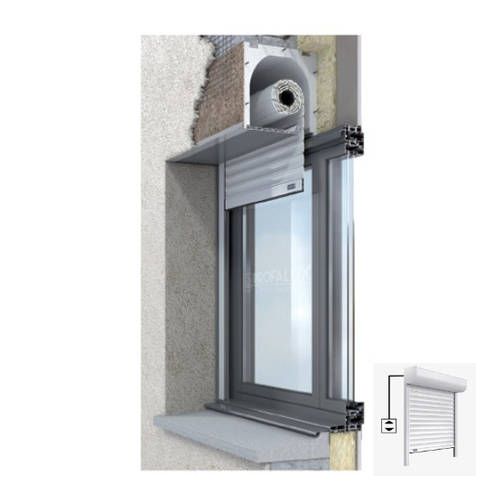 Volet Roulant Coffre Tunnel Lames ALU Motorisation filaire avec interrupteur avec pose