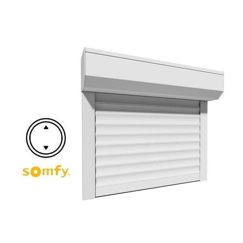 Volet Roulant Electrique PVC (lames 8×40 mm) - Motorisation SOMFY Filaire avec interrupteur avec pose