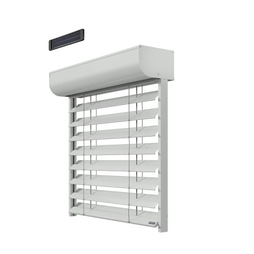 Brise Soleil Orientable Rénovation - BSO Lames PX90Z Motorisation Radio Solaire avec télécommande