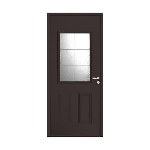 Porte d'entrée ACIER modèle VULCANE dimensions standard L 80 cm x H 215 cm avec pose