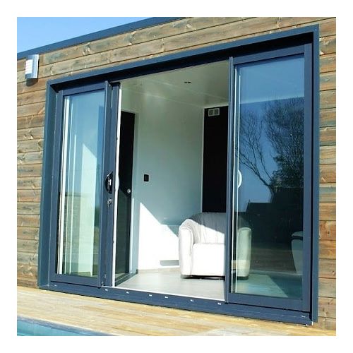 Baie coulissante ALU 4 vantaux 2 rails