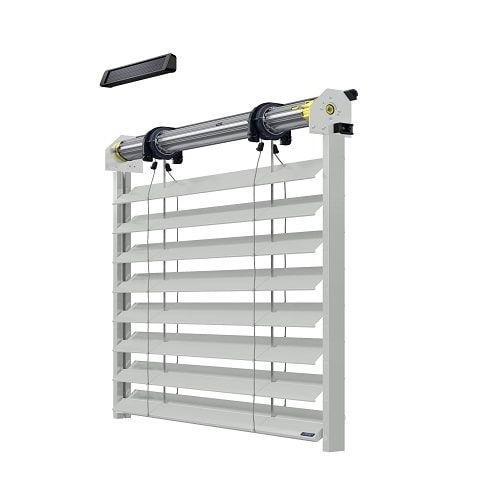 Brise Soleil Orientable - BSO Lames PX90Z Motorisation Radio Solaire avec télécommande avec pose