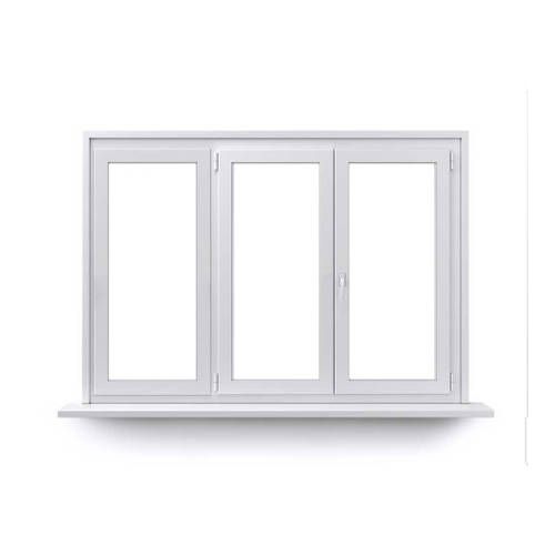 Porte fenêtre 2 vantaux ouvrant à la française avec un latéral fixe Alu ouvrant caché
