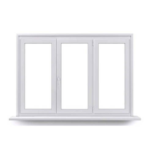 Fenêtre PVC 3 Vantaux 1 ouvrant à la française et 1 latéral fixe de chaque coté