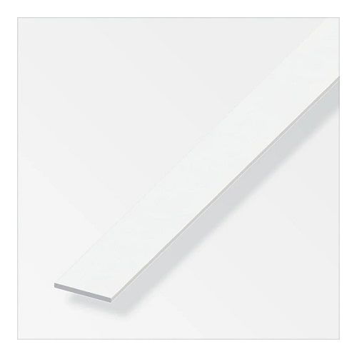 Plat ALU Blanc de 20 mm (longueur 1m)