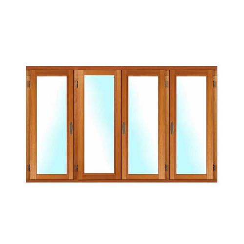 Porte fenêtre BOIS à recouvrement 4 vantaux ouverture à la française