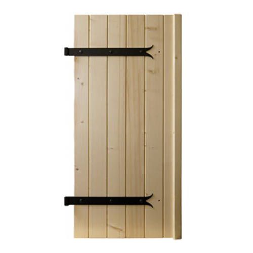 Volet battant BOIS Lames Verticales 32 mm 2 vantaux avec pose