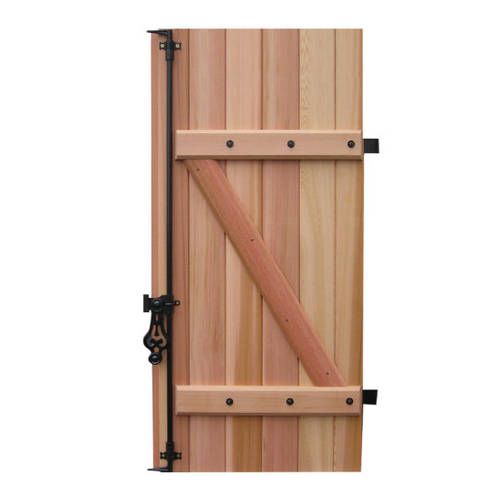 Volet battant BOIS Red Cedar Lames Verticales 27 mm 1 vantail