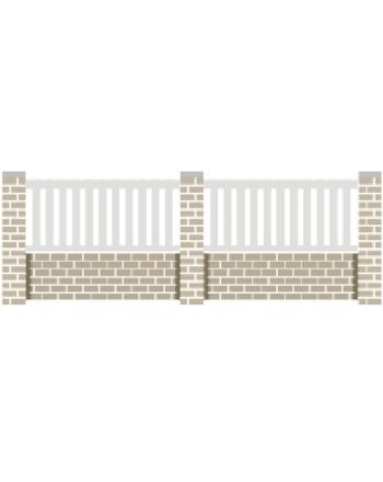 Clôture PVC Ajourée aspect lames verticales (CARNAU)