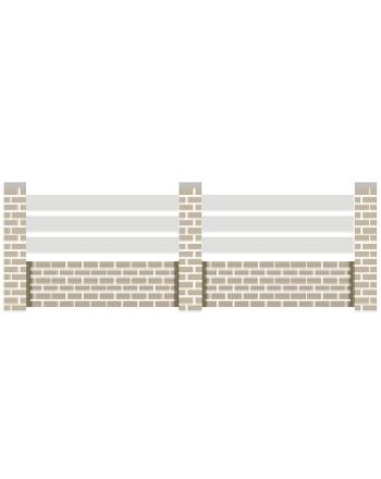 Clôture PVC 3 lisses horizontales (MILOUGA)