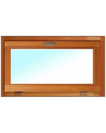 Fenêtre BOIS à recouvrement 1 vantail Soufflet abattant
