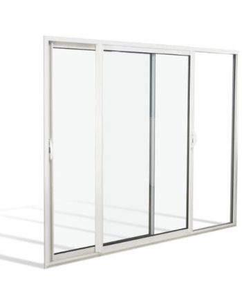 Baie coulissante ALU 6 vantaux sur 3 rails