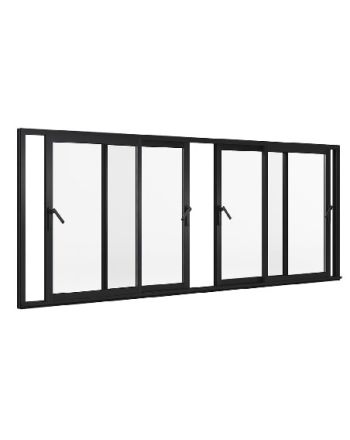 Fenêtre ALU coulissante 4 vantaux 2 rails