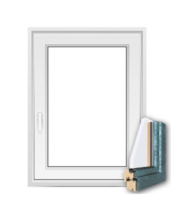 Fenêtre mixte BOIS/ALU 1 vantail ouverture oscillo-battante