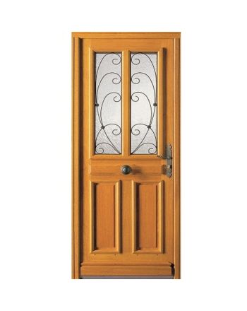 Porte d'entrée BOIS Exotique modèle ISIDOR