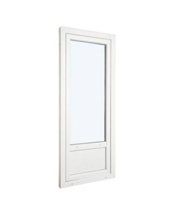 Porte fenêtre PVC 1 vantail ouverture à la française avec soubassement