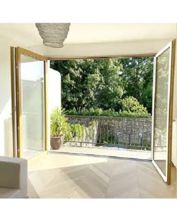 Porte pliante en accordéon mixte BOIS/ALU - vantaux de 700 mm