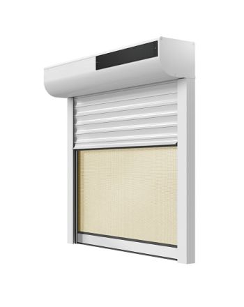 Volet Roulant Rénovation Store Moustiquaire Lames ALU 39 mm Motorisation Solaire Radio avec télécommande