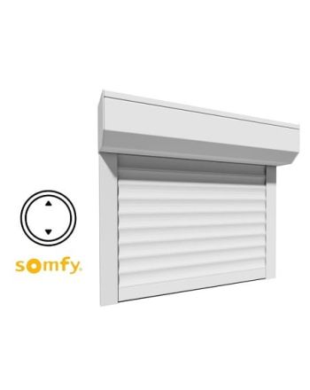 Volet Roulant ALU Electrique (lames 8×40 mm) - Motorisation SOMFY Filaire avec interrupteur