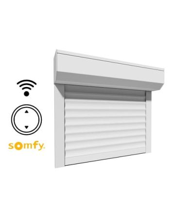 Volet Roulant PVC Electrique (lames 8×40 mm) - Motorisation SOMFY Radio avec télécommande