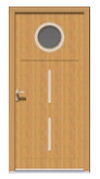 porte entrée bois
