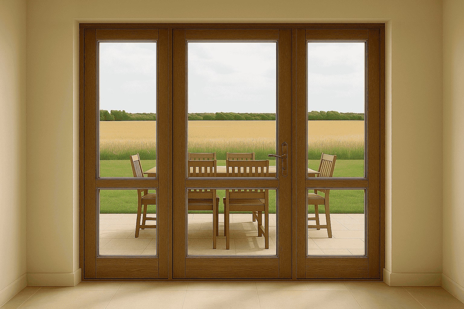 porte fenetre 3 vantaux bois aluminium le roi de la fenetre