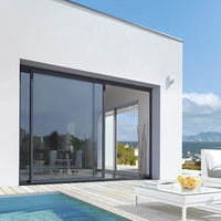baie vitrée 2 vantaux aluminium anthracite roi de la fenetre