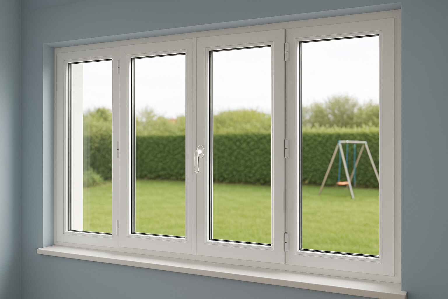 fenetre 4 vantaux pvc 2 ouvrants et 2 fixes 