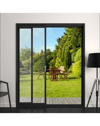 baie vitr&eacute;e &agrave; galandage 3 vantaux le roi de la fenetre